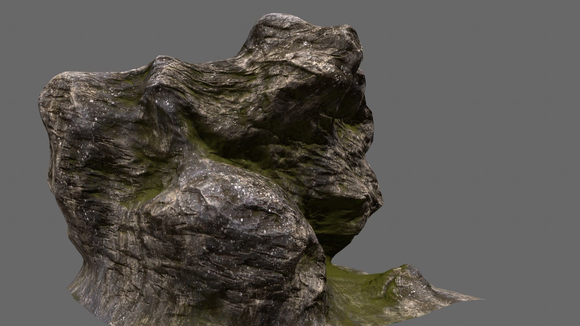 mount rock Low-poly 3D model_5