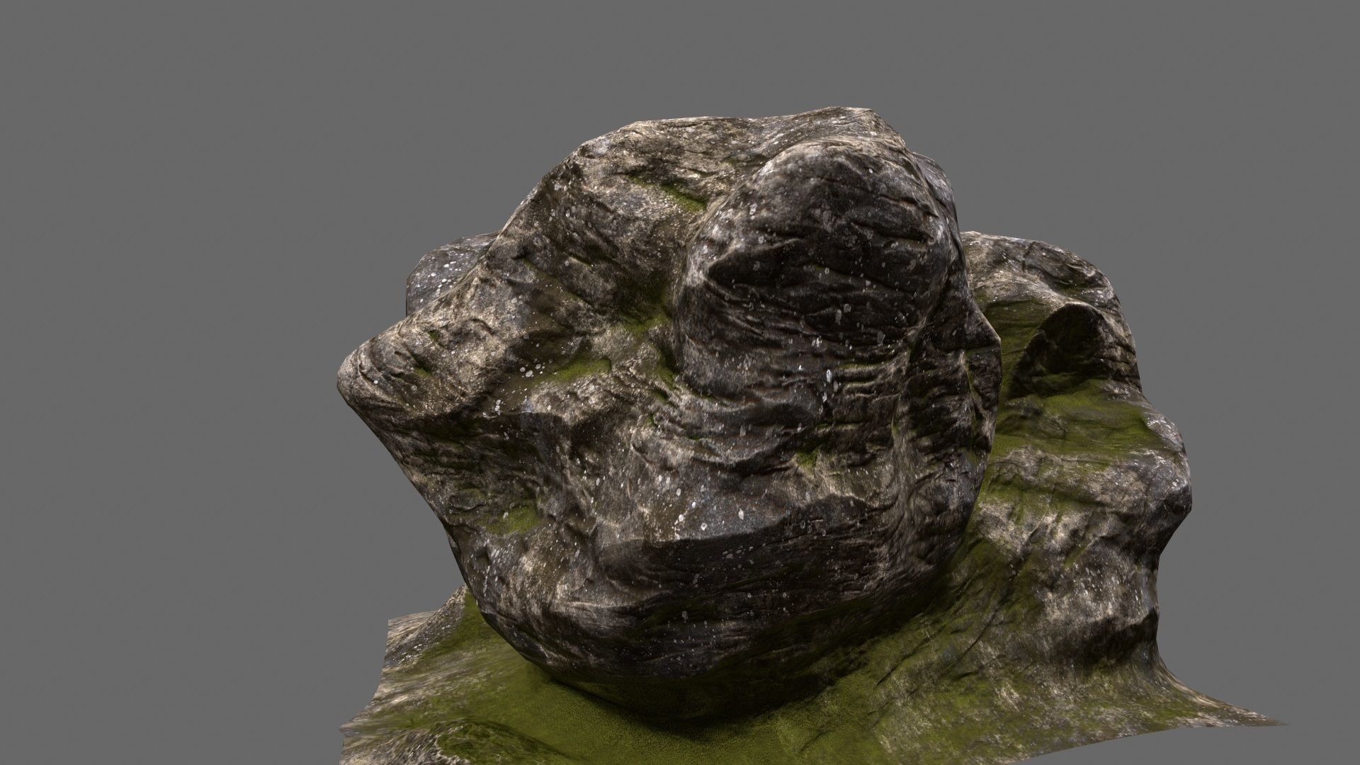 mount rock Low-poly 3D model_10