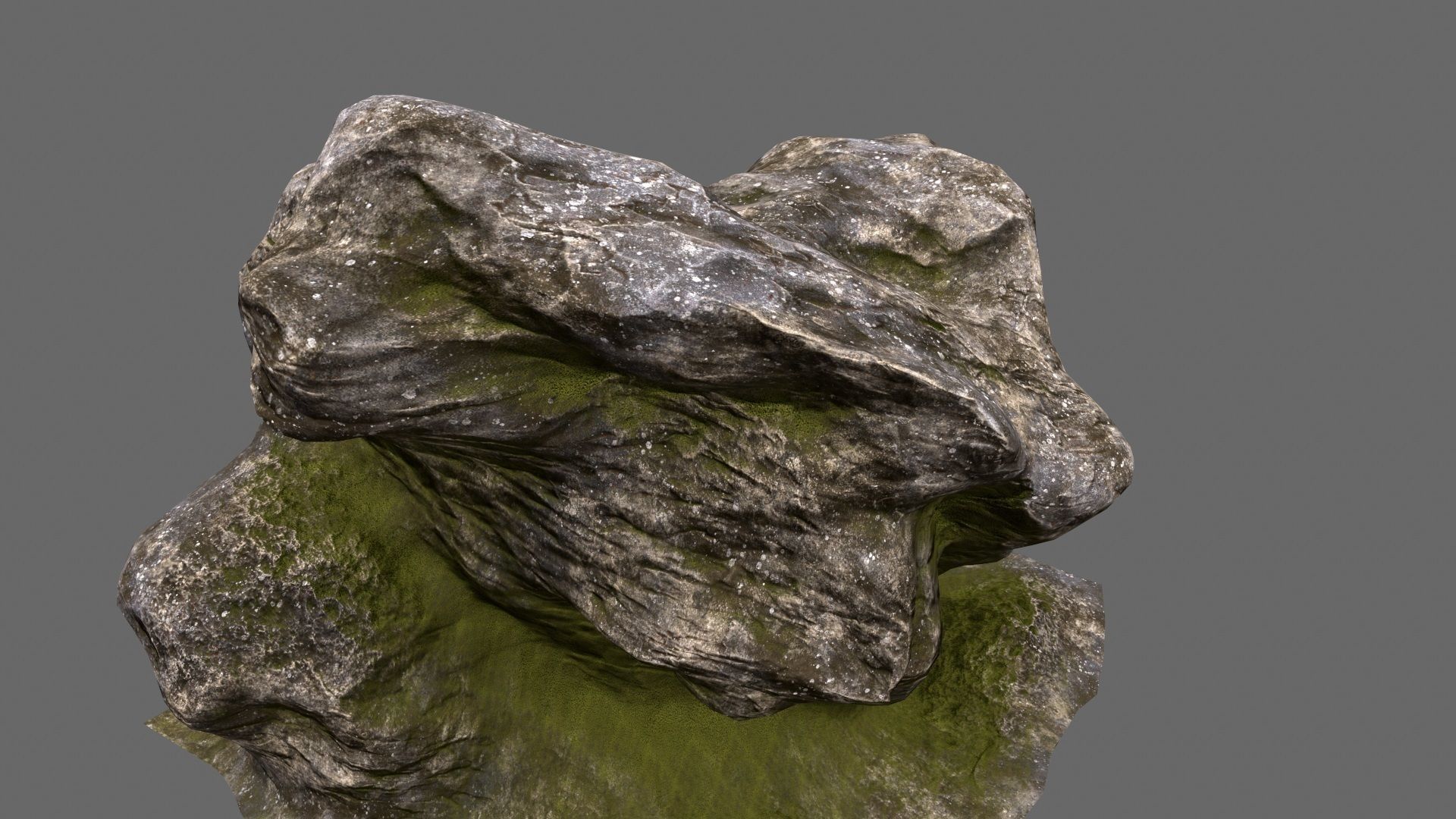 mount rock Low-poly 3D model_11