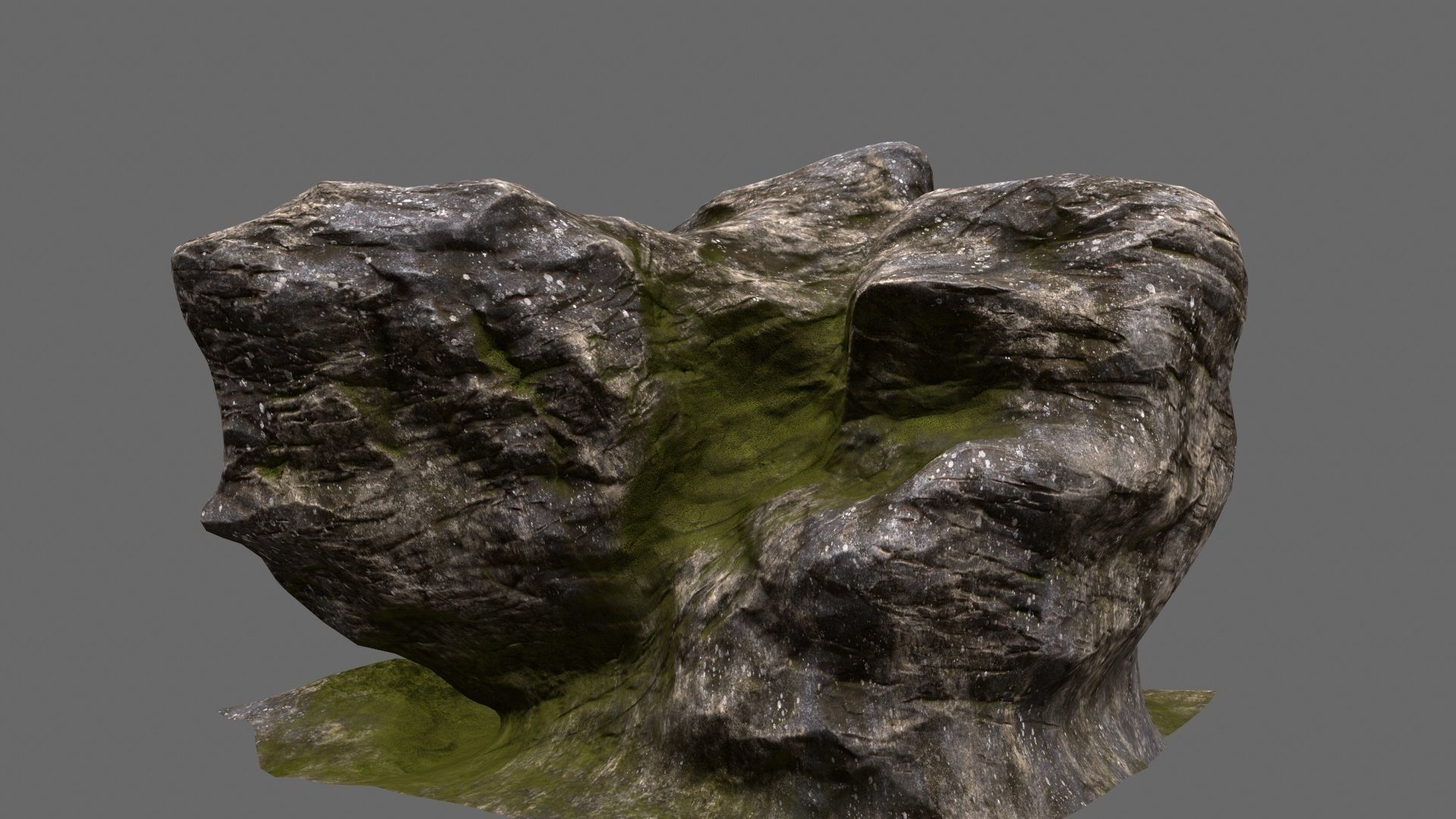 mount rock Low-poly 3D model_2