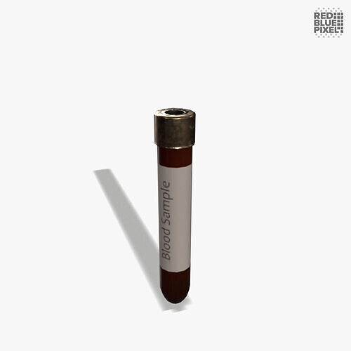 Test Tube V03 Low-poly 3D model