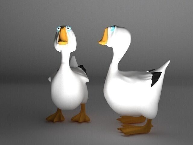 Goose Bird Low-poly 3D model