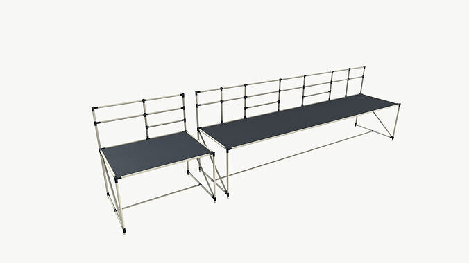 Workstation Table 3D model