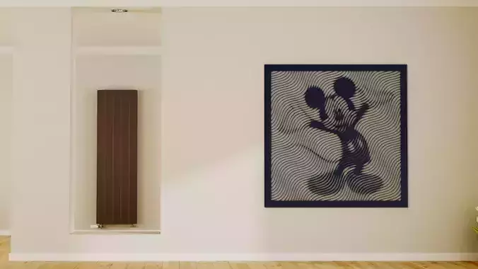 Halftone wall sticker  MOUSE 3D print model