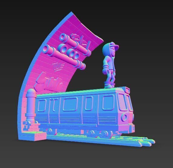 Subway Surfers Diorama 3D print model_7
