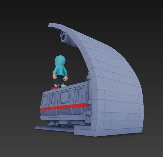 Subway Surfers Diorama 3D print model_2