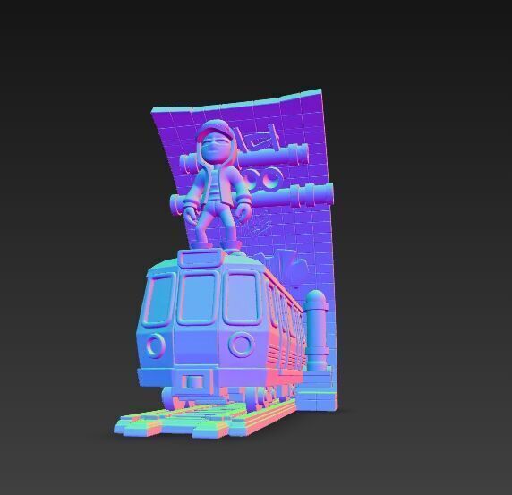 Subway Surfers Diorama 3D print model_13