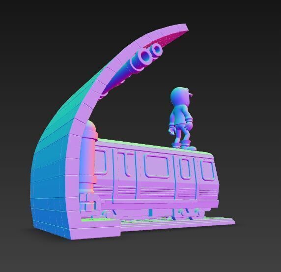Subway Surfers Diorama 3D print model_8