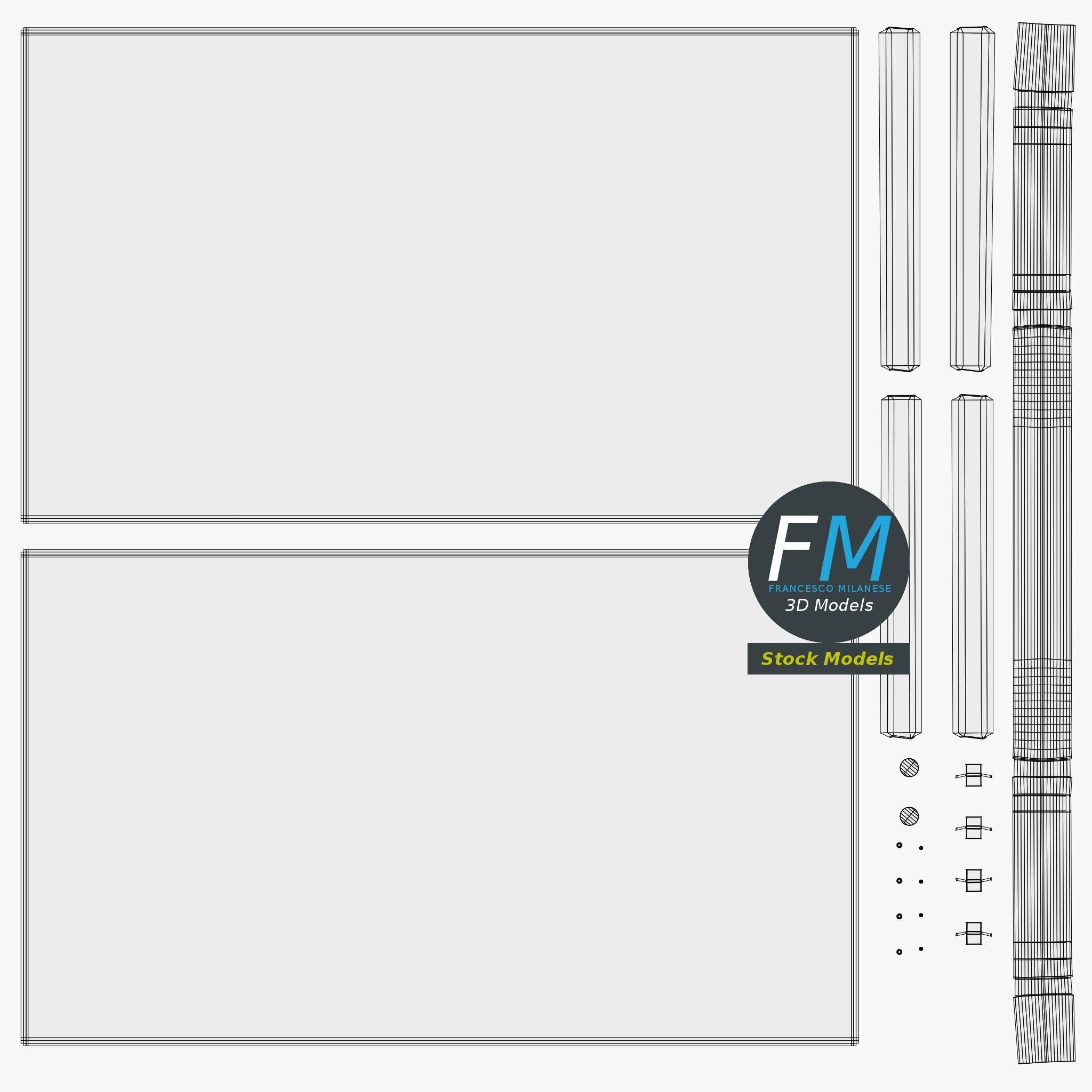 Advertising pedestrian safety barrier 2 3D model_11
