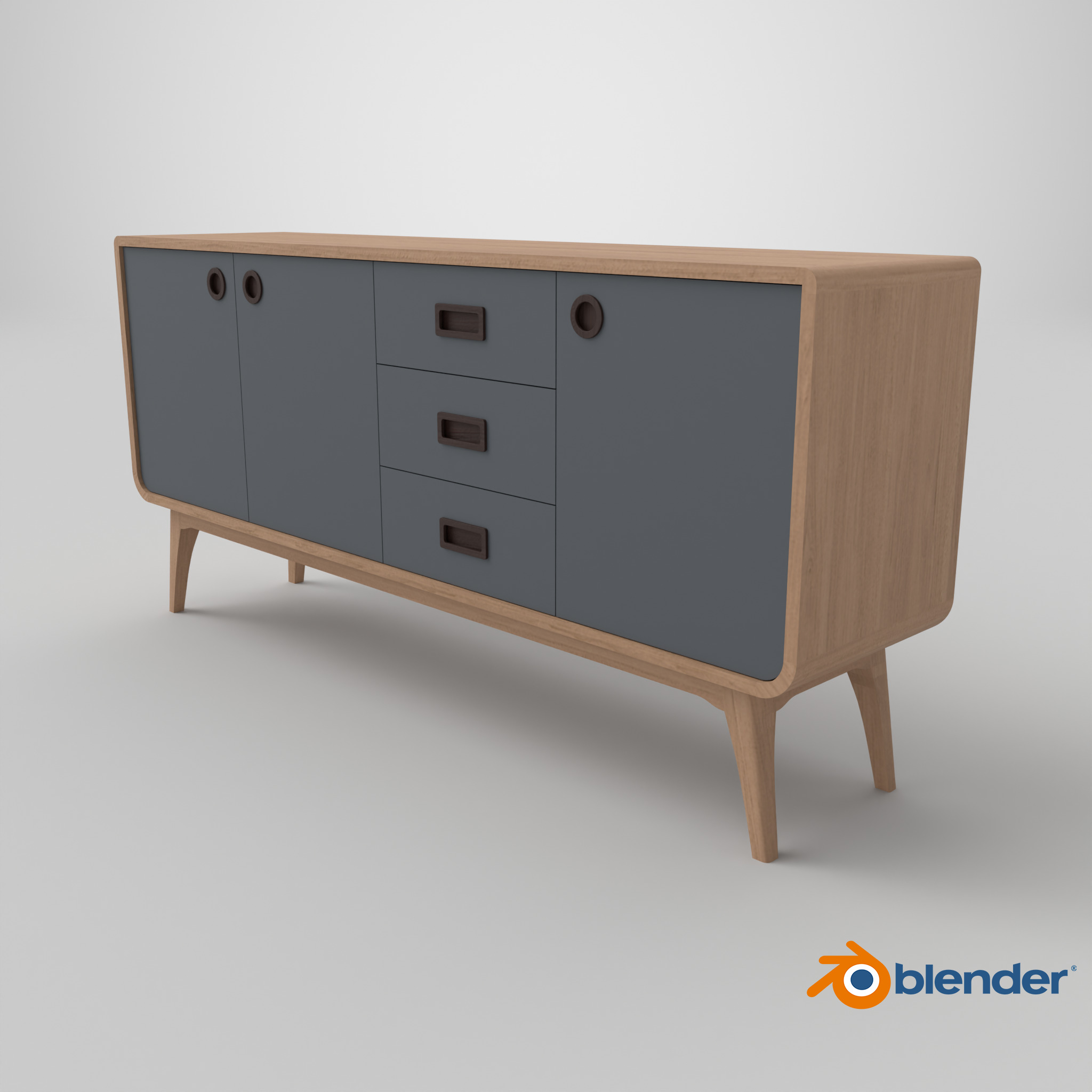 Modern Scandinavian Sideboard 170 Morris 3D model_10