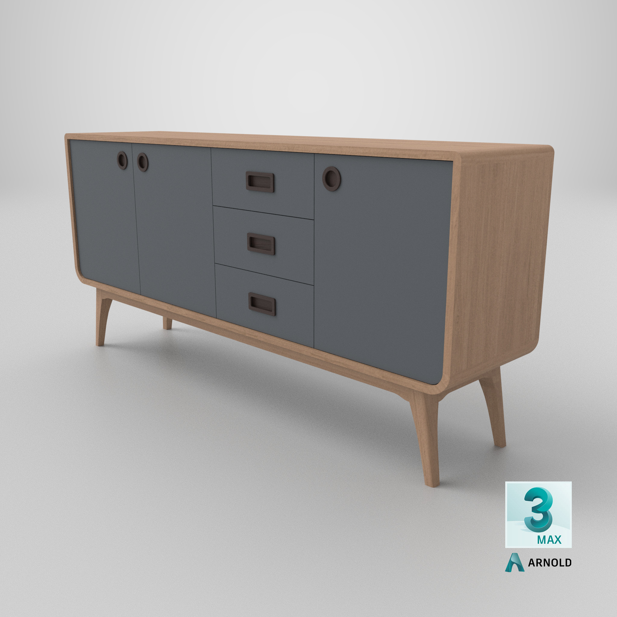 Modern Scandinavian Sideboard 170 Morris 3D model_13