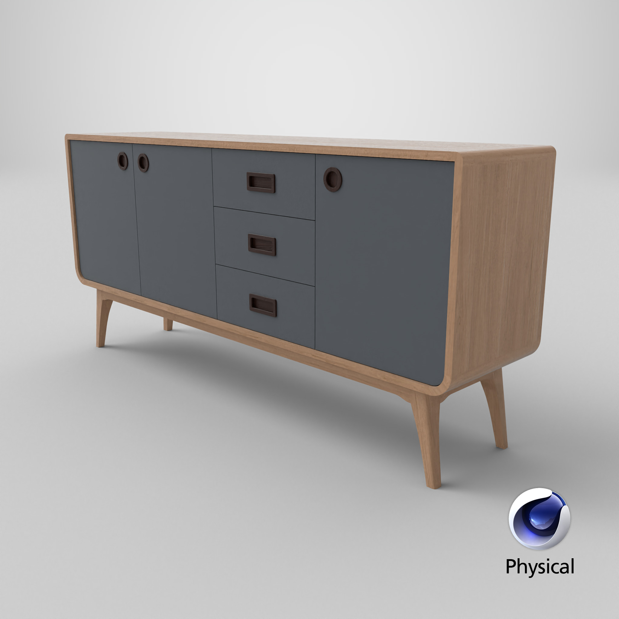 Modern Scandinavian Sideboard 170 Morris 3D model_12