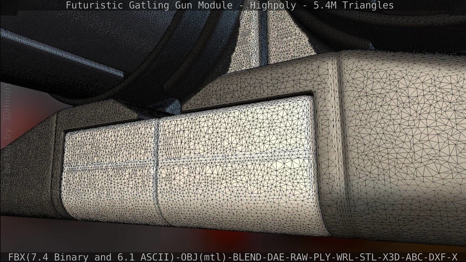 Gatling Gun Module High Poly Version 3D model_118