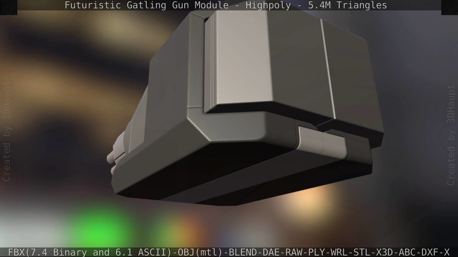 Gatling Gun Module High Poly Version 3D model_17