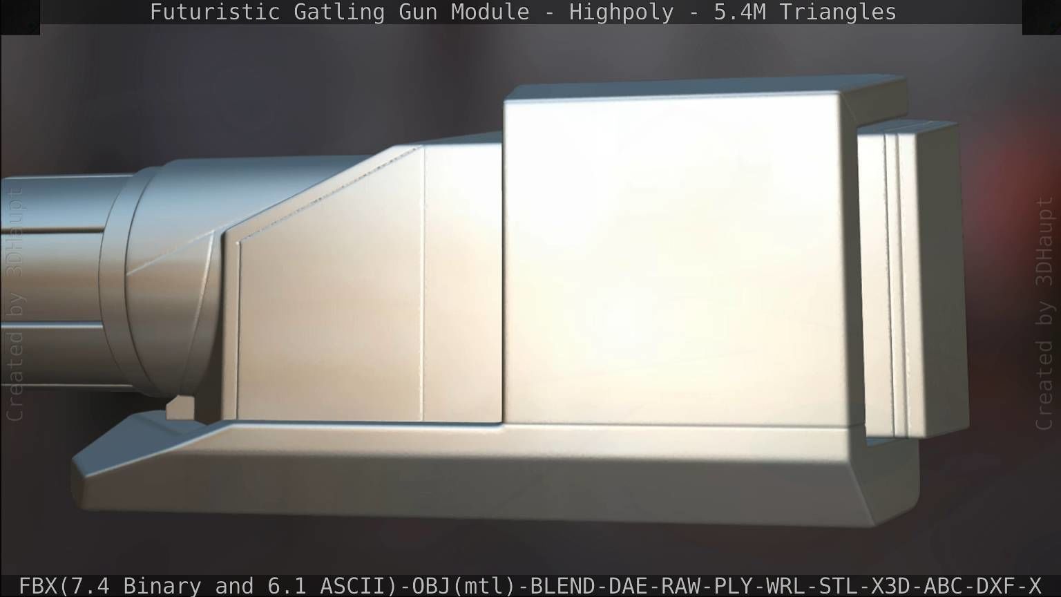 Gatling Gun Module High Poly Version 3D model_152