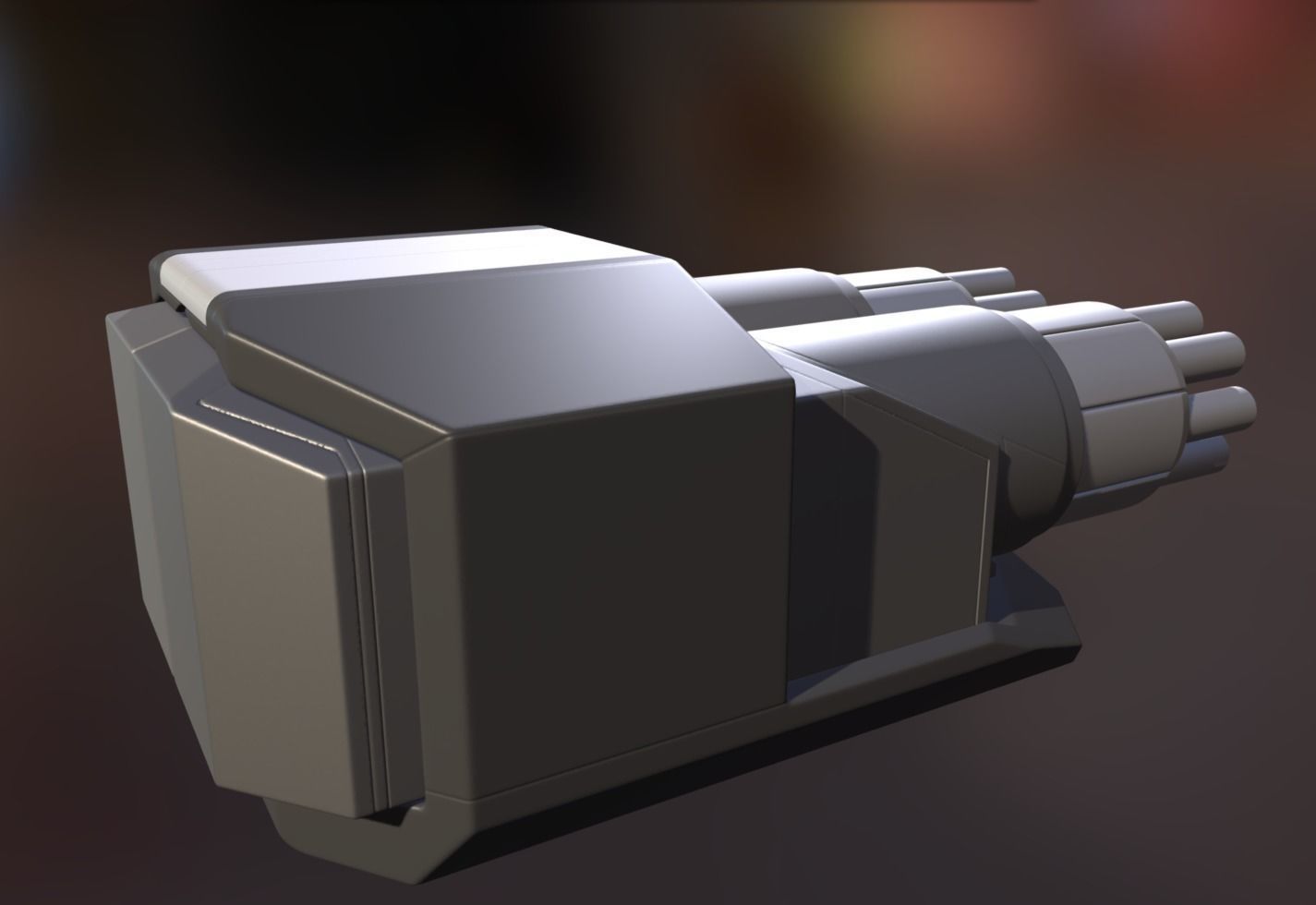 Gatling Gun Module High Poly Version 3D model_4