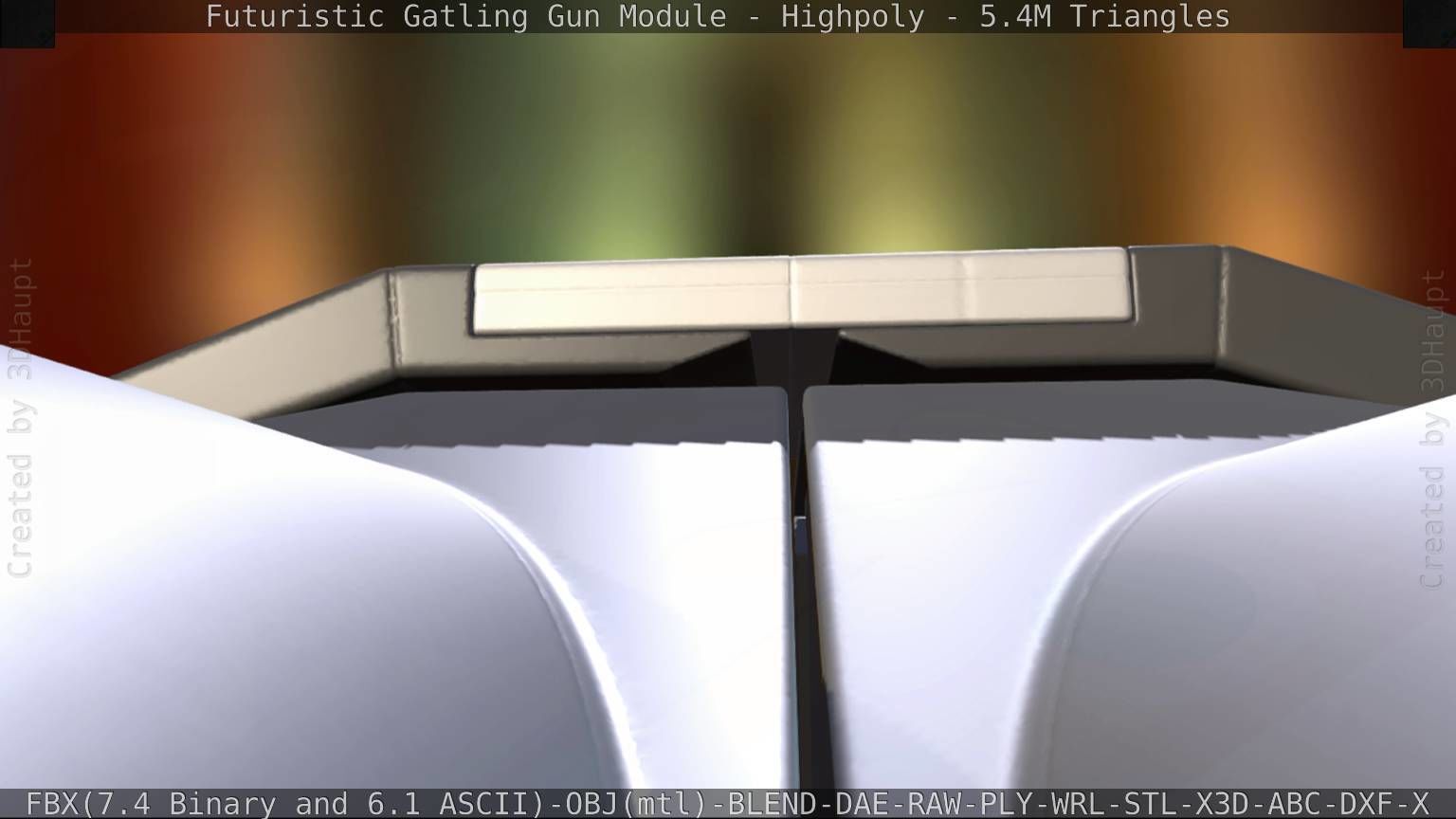 Gatling Gun Module High Poly Version 3D model_40