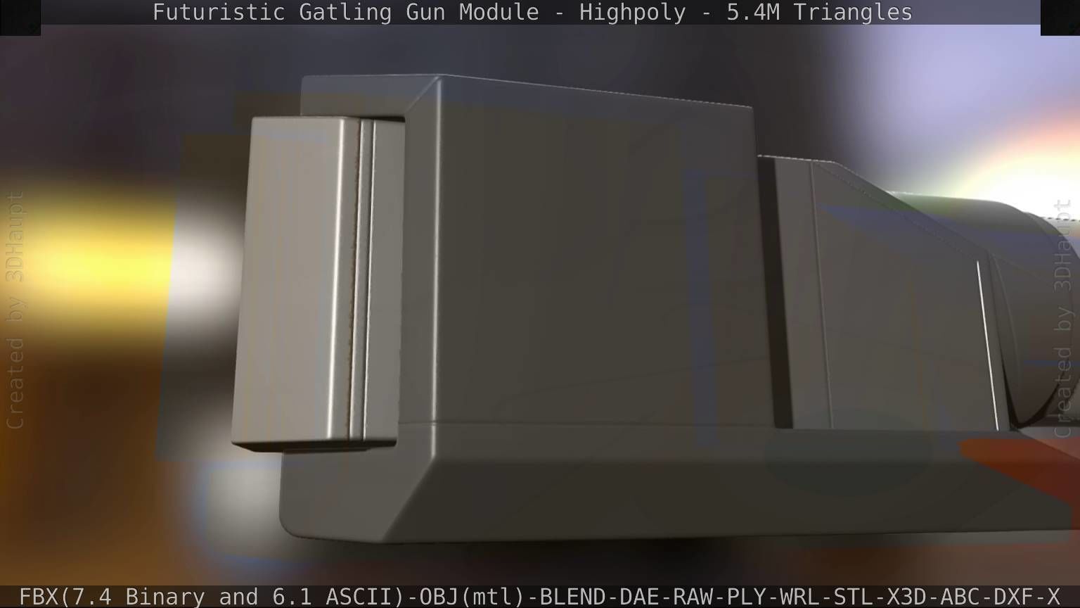 Gatling Gun Module High Poly Version 3D model_85