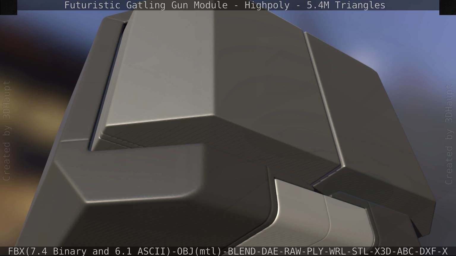 Gatling Gun Module High Poly Version 3D model_70