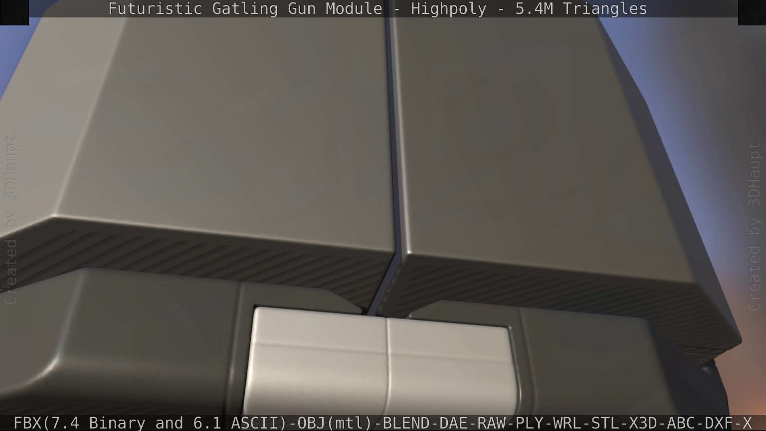 Gatling Gun Module High Poly Version 3D model_74