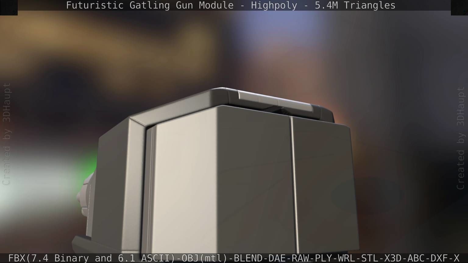 Gatling Gun Module High Poly Version 3D model_72