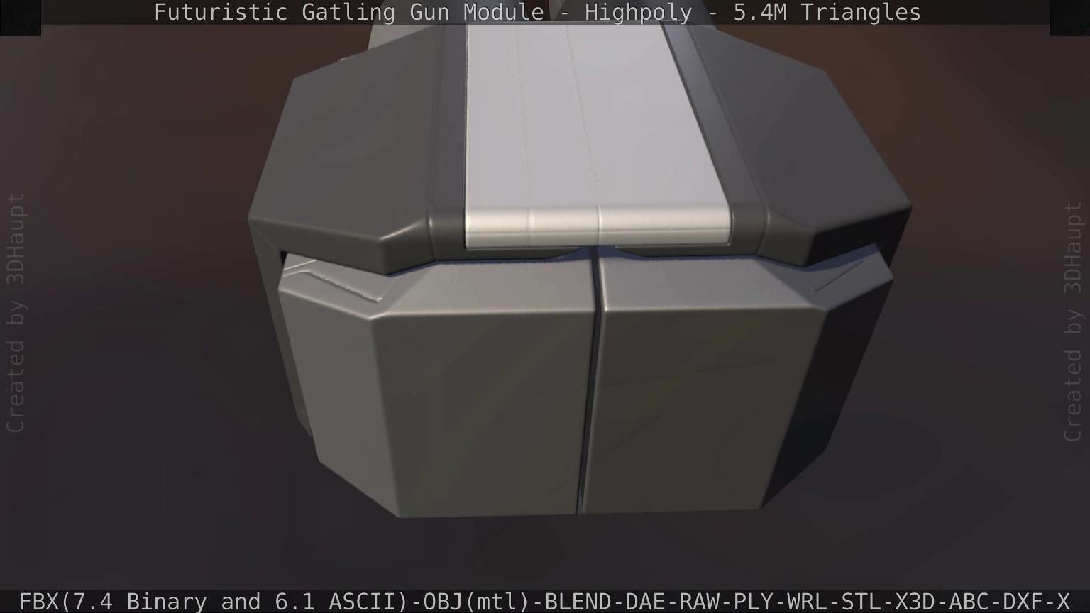 Gatling Gun Module High Poly Version 3D model_63