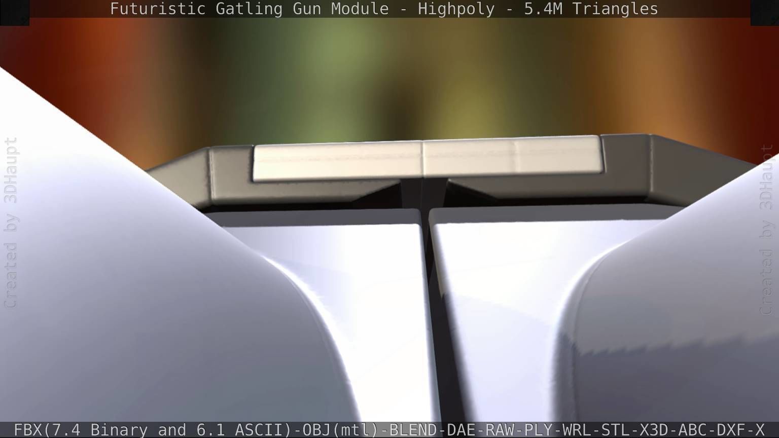 Gatling Gun Module High Poly Version 3D model_45