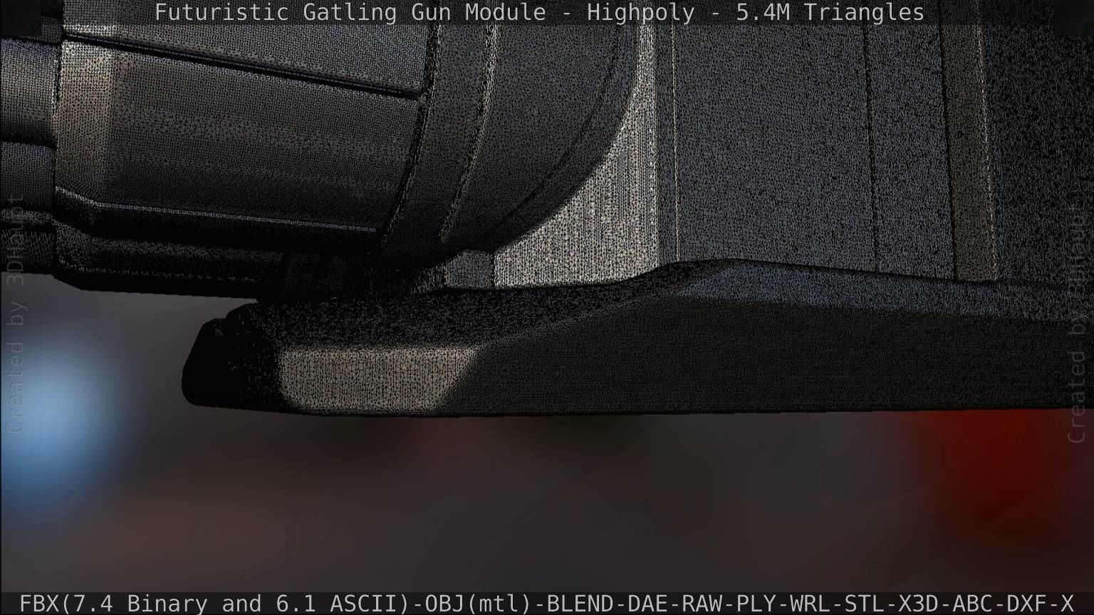 Gatling Gun Module High Poly Version 3D model_109