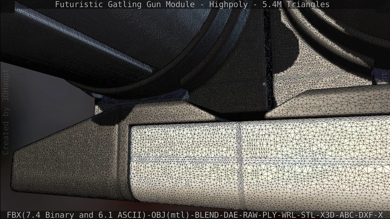 Gatling Gun Module High Poly Version 3D model_121