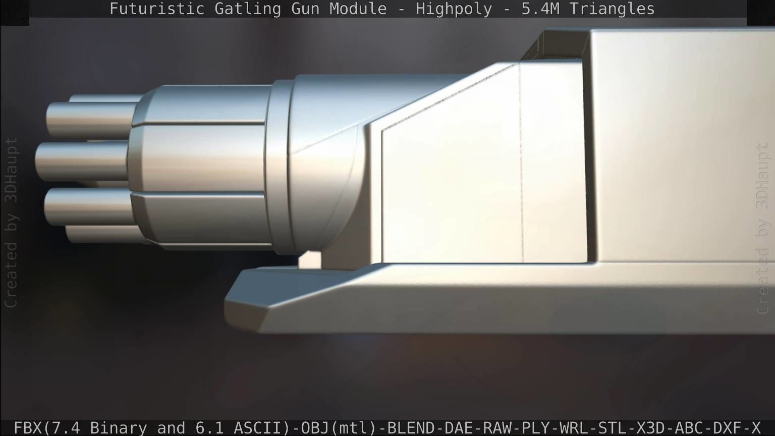 Gatling Gun Module High Poly Version 3D model_151