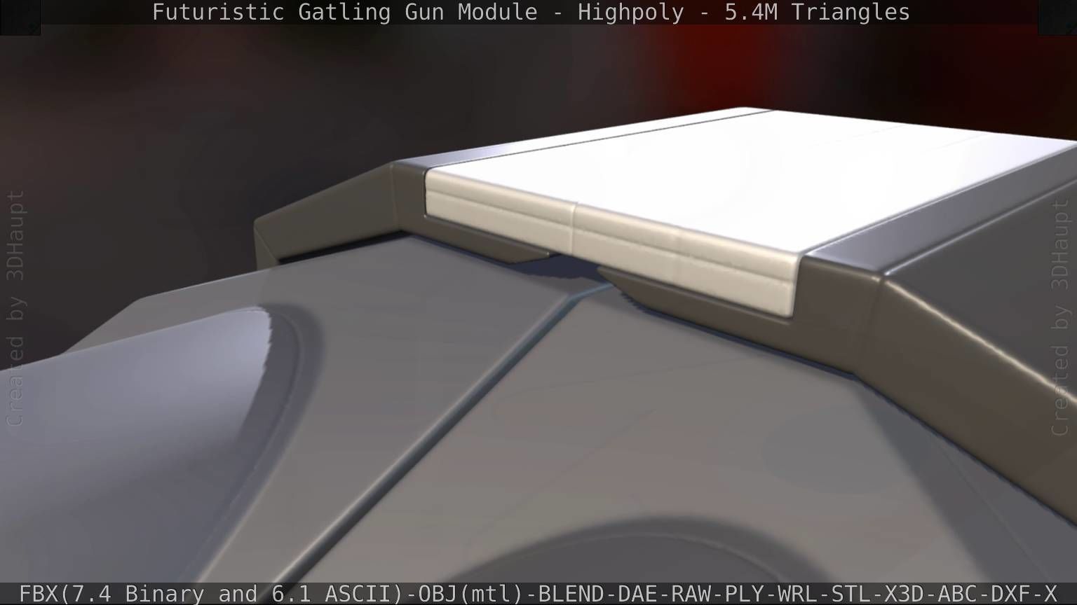 Gatling Gun Module High Poly Version 3D model_39