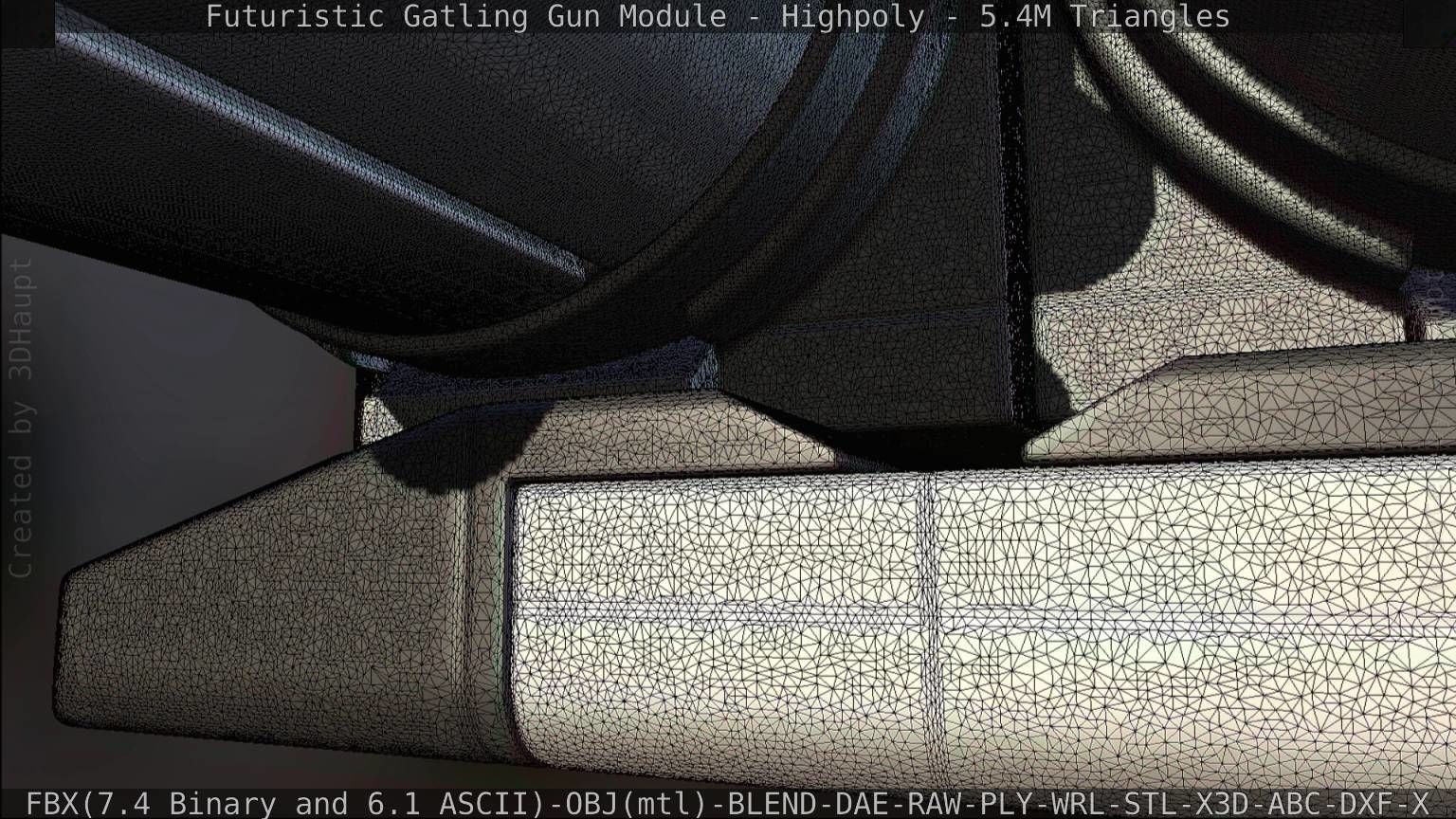 Gatling Gun Module High Poly Version 3D model_119