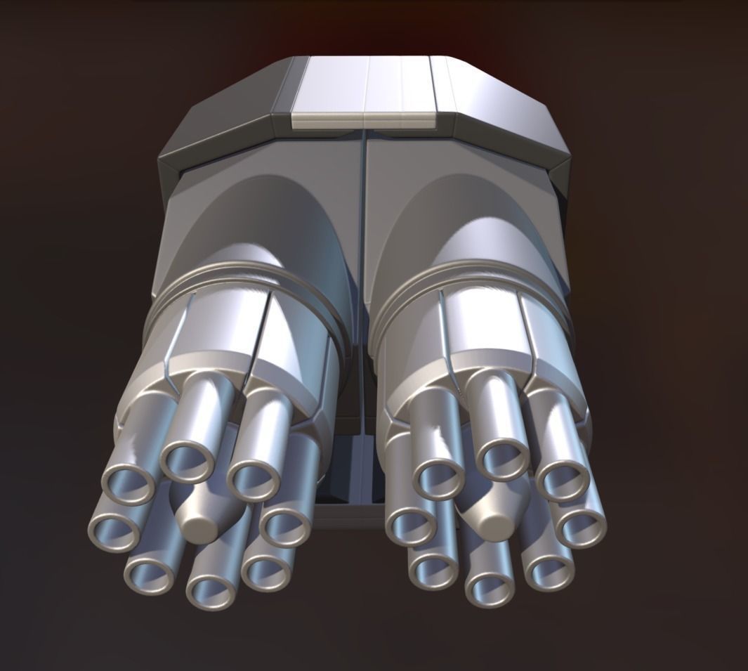Gatling Gun Module High Poly Version 3D model_3