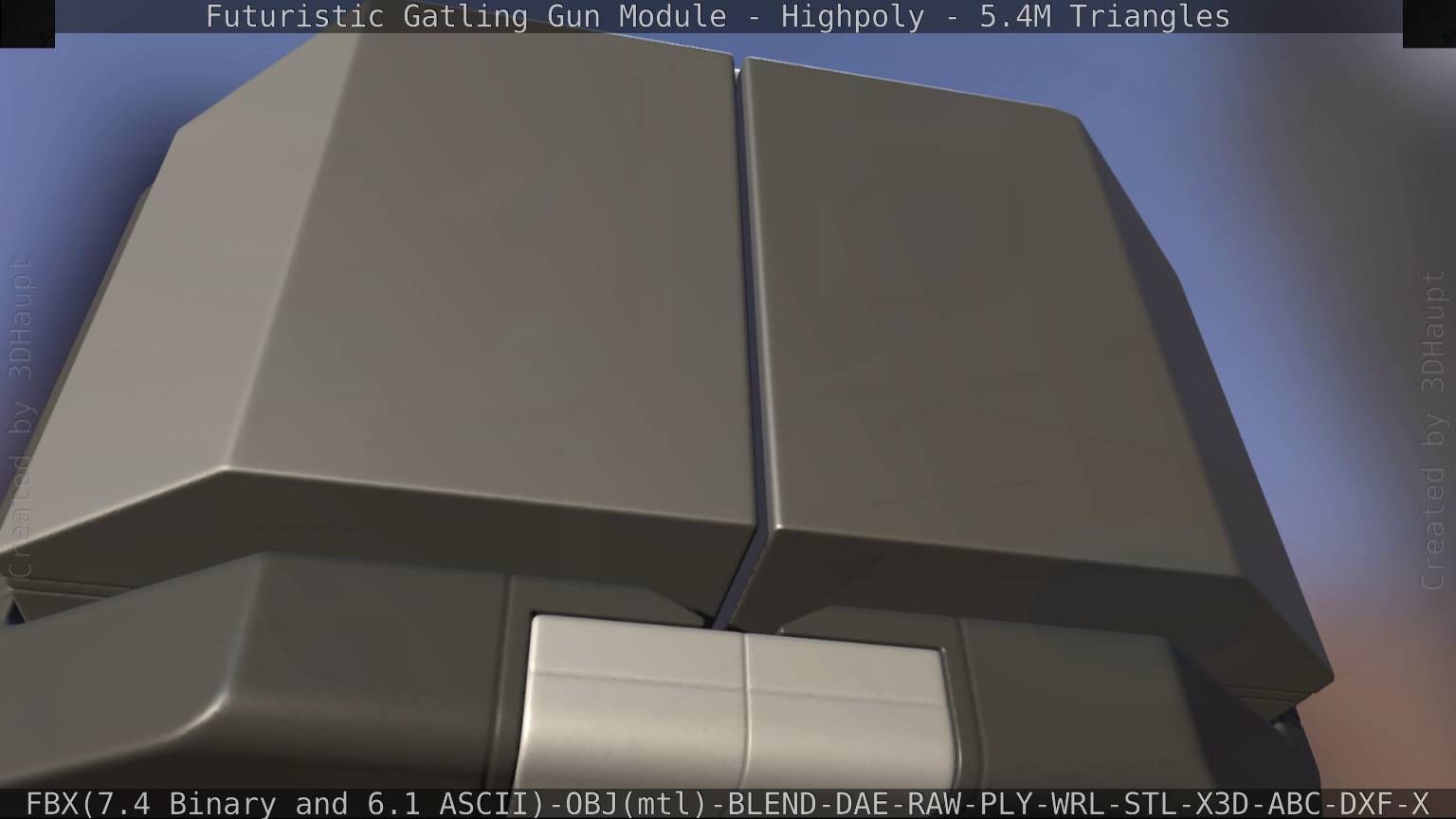 Gatling Gun Module High Poly Version 3D model_73