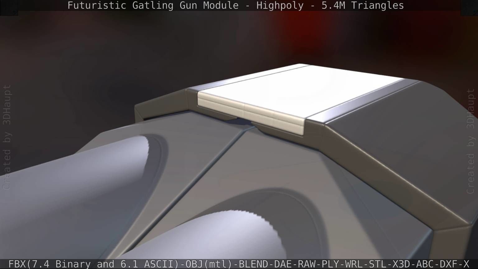 Gatling Gun Module High Poly Version 3D model_41