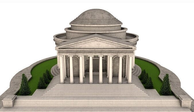 Jefferson Memorial Scene 3D model
