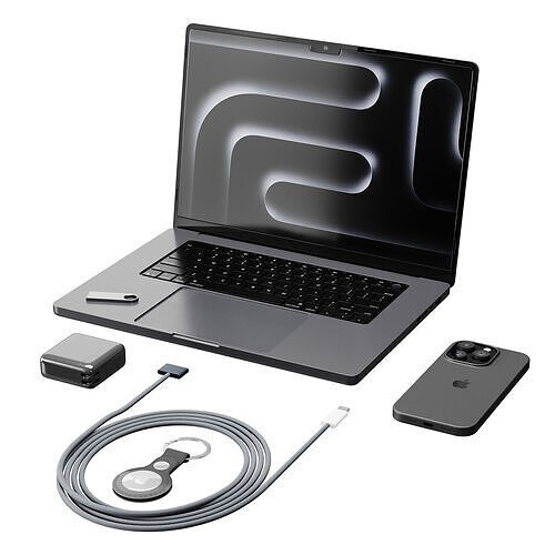 Set of Apple equipment 01 3D model