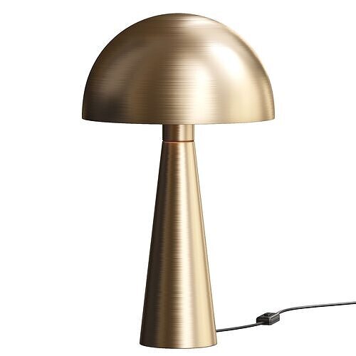 Antique Gold Metal Mushroom Table Lamp 3D model