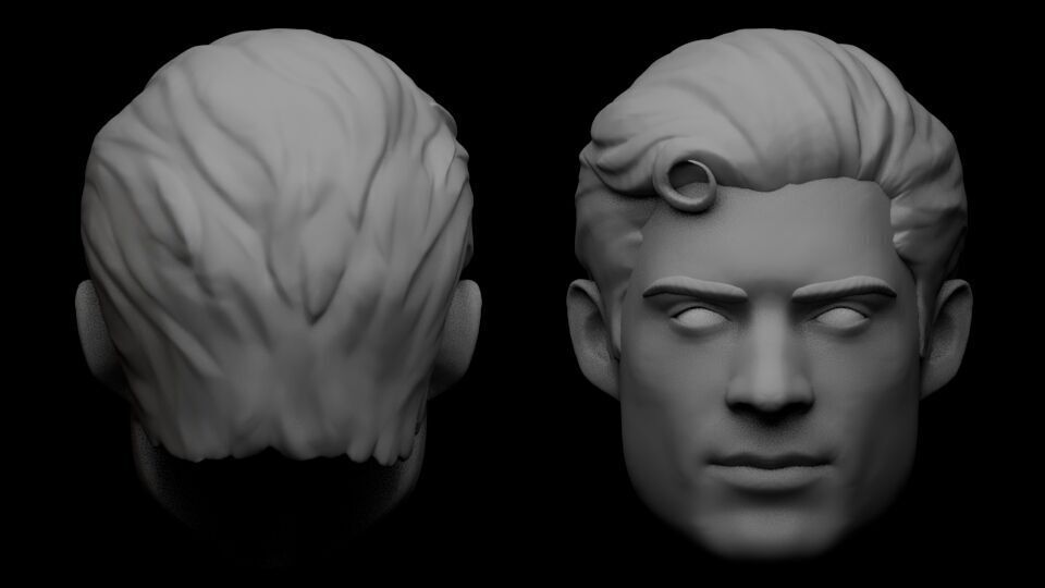 SUPERMAN 2025 HEAD SCULPT 3D print model_3