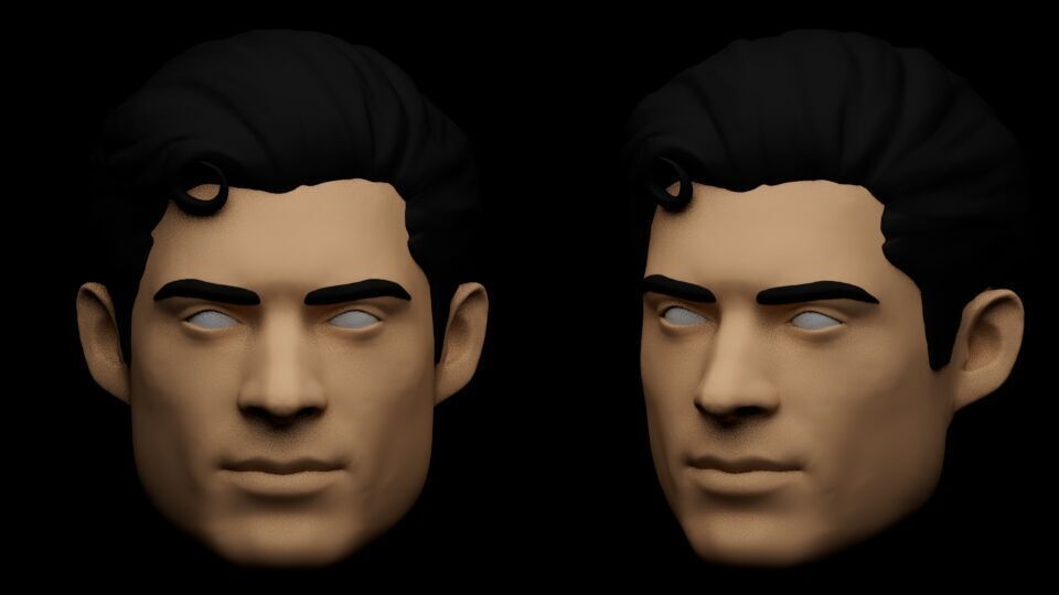 SUPERMAN 2025 HEAD SCULPT 3D print model_4