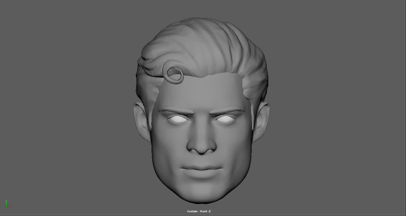 SUPERMAN 2025 HEAD SCULPT 3D print model_5