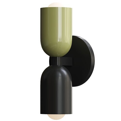Applique Murale Double Tete Haut Vers Le Bas Macaron S94 3D model