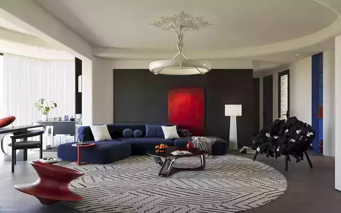 modern living room dining room interior scenes 