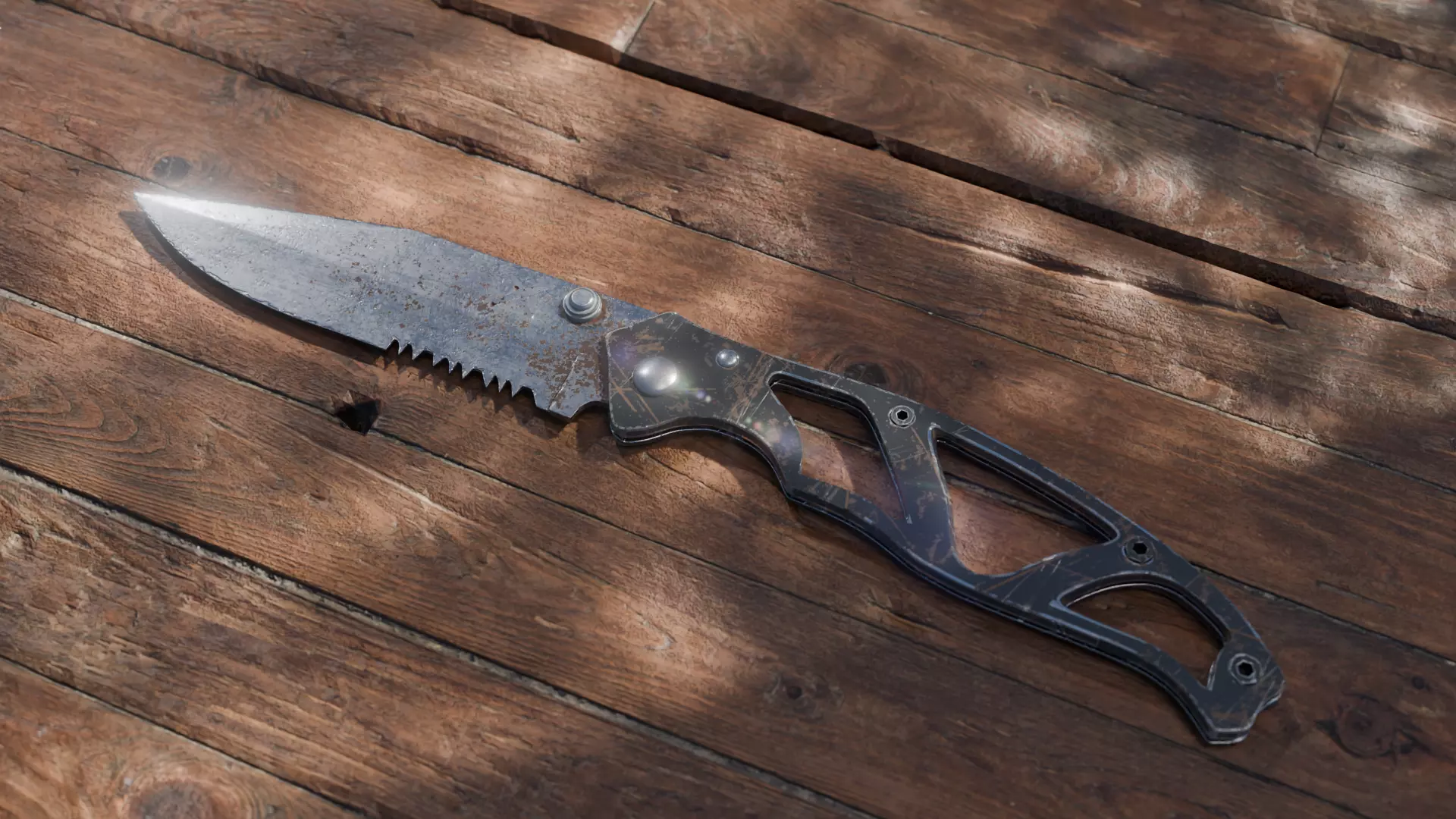 Tactical Combat Knife - LowPoly Free low-poly 3D model_0