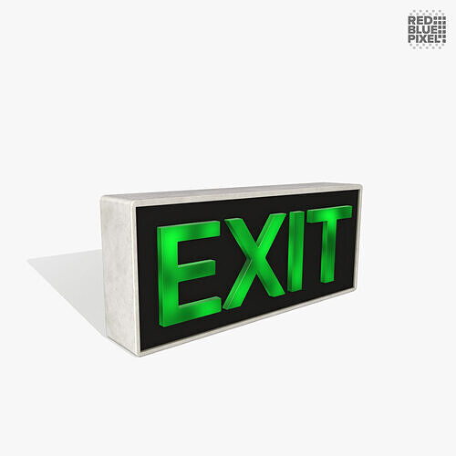 Exit V01 Low-poly 3D model