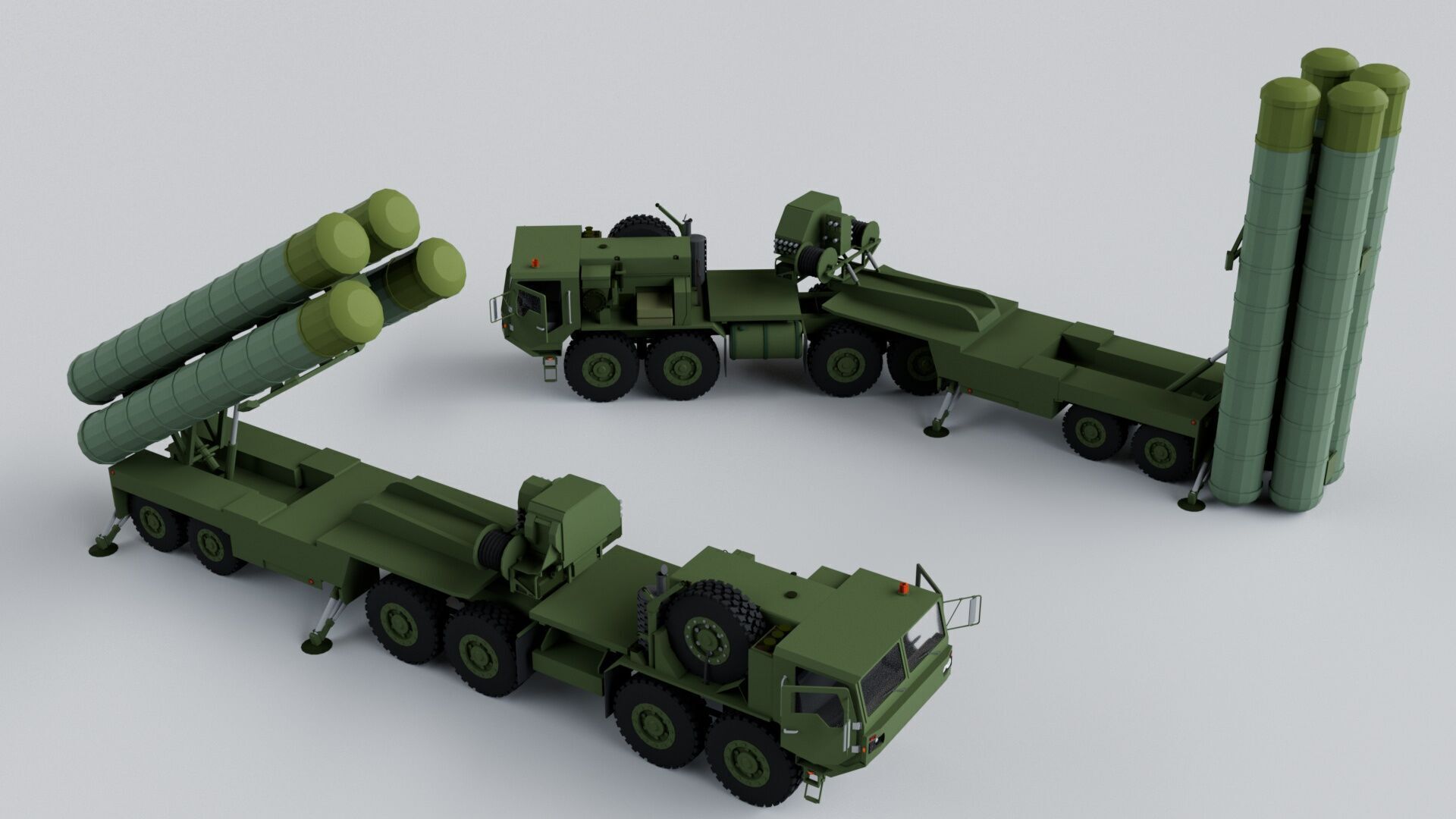12 Military Vehicles Pack Collection - Game Ready Low-poly 3D model_4
