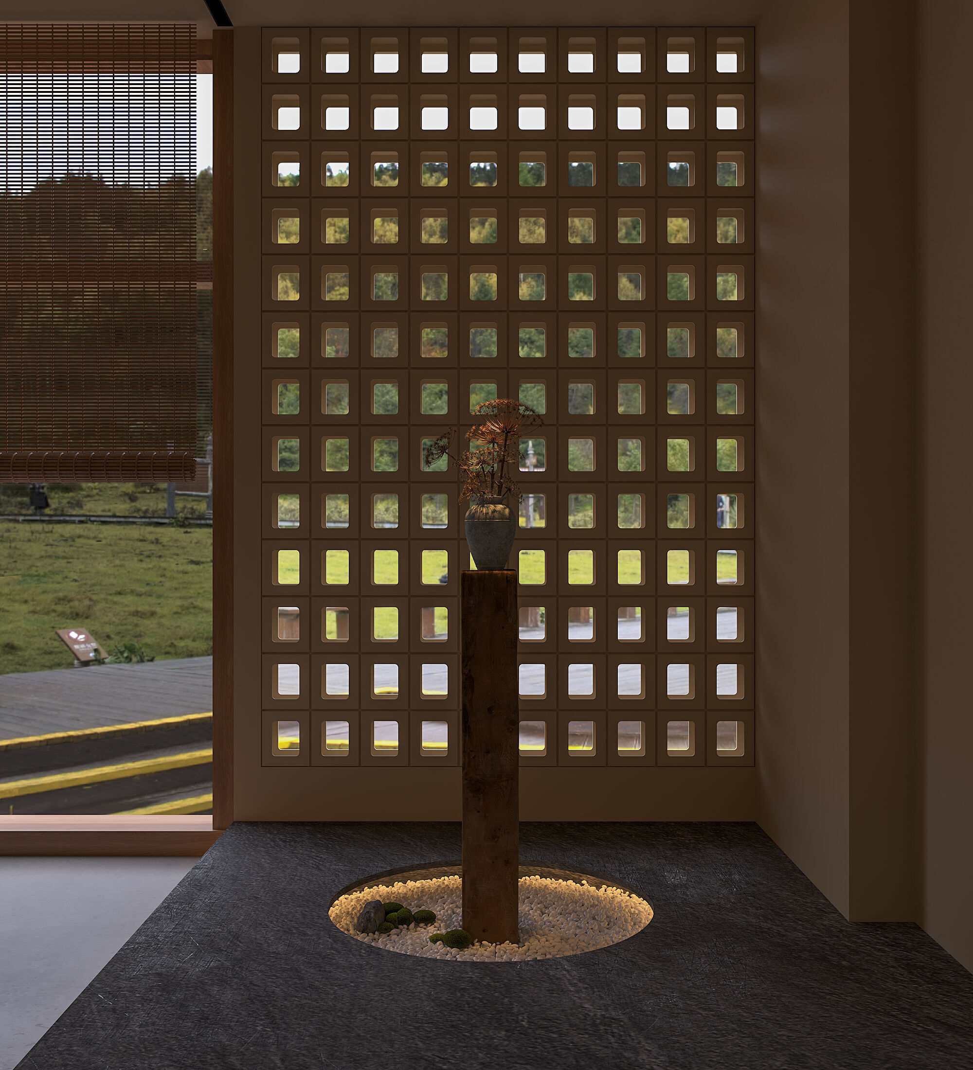 chinese restaurant lobby 3D model_7