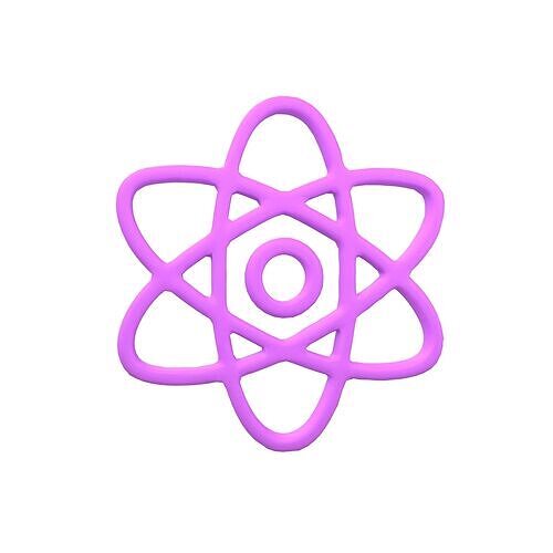 Atom Symbol v1 004 Low-poly 3D model