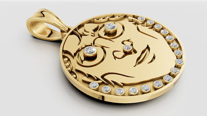  Faces Gold Pendant 3D Printable Mode 3D print model