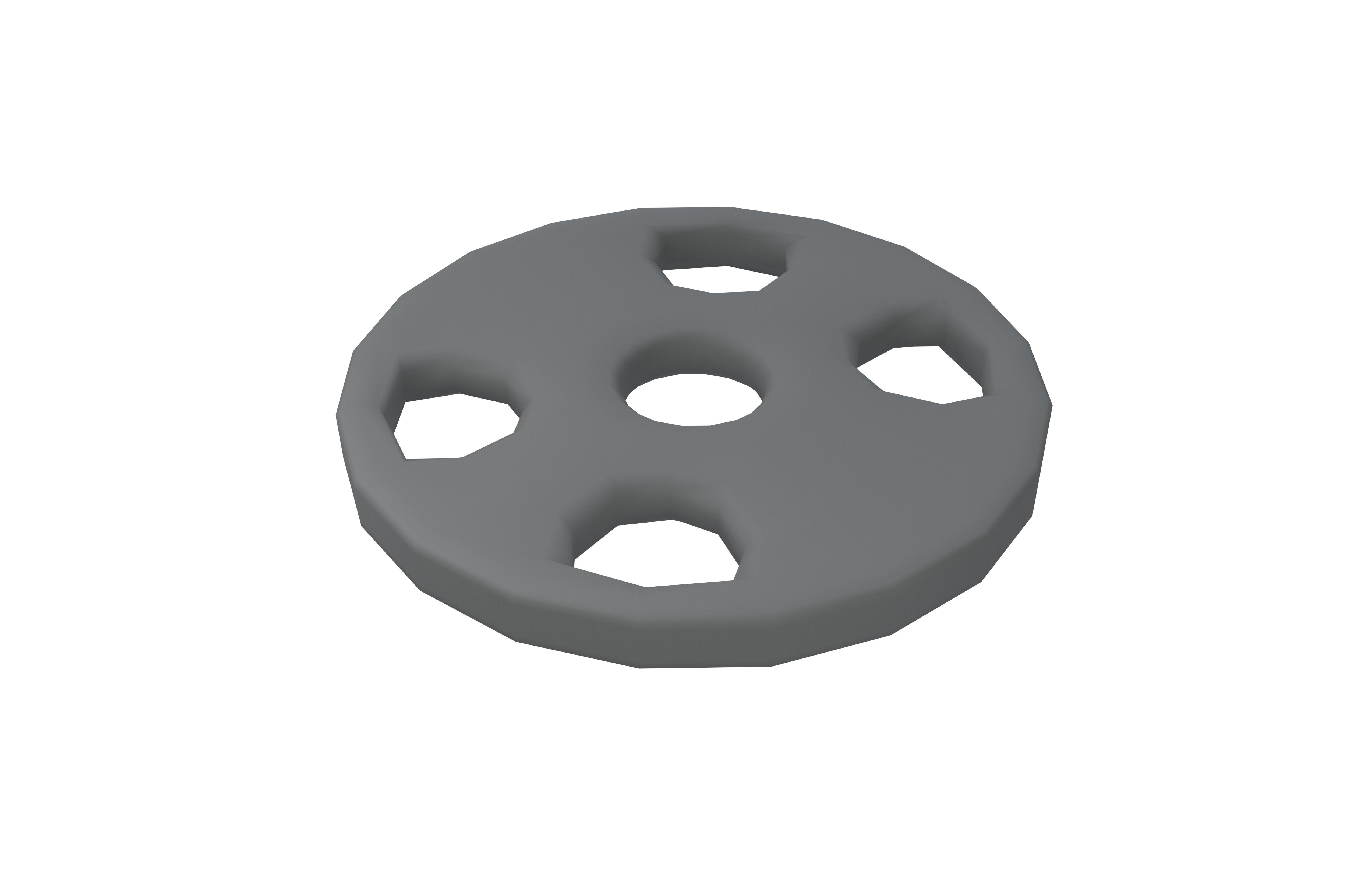 Lowpoly Dumbbell Plates v1 001 Low-poly 3D model_2